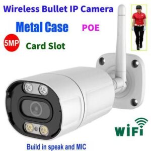 5MP 5G WIFI HD Night Vision IP66 Two-Way Audio Security Bullet IP POE Camera