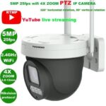 5MP wifi YouTube live streaming human auto tracking PTZ IP Camera RTMP Hikvision protocol 256SD TF card 30M IR