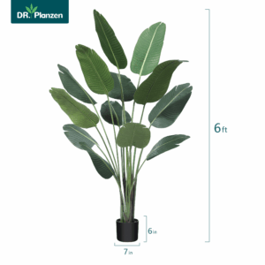 6 Feet Artificial Bird of Paradise Plant Fake Tropical Palm Tree for Indoor Outdoor, Perfect Faux Plants for Home Garden Office Store Decoration