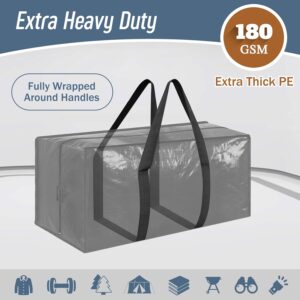 6 Pack Extra Heavy Duty Large Moving Bags with Strong Zipper & Comfortable Handles, Sturdy & Durable Clothes Storage Bags Totes Bins, Packing Moving Boxes for College Supplies,...
