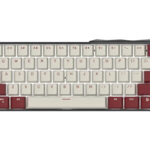 60% 2.4G Wireless/Bluetooth 5.0/USB Wired Triple Mode Mechanical Keyboard, 61 Keys Compact Gaming Keyboard with Programmable Software, White Backlit,