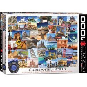6000-0751 - PUZZLE GLOBETROTTER WORLD. JIGSAW 19.25 X26.6IN