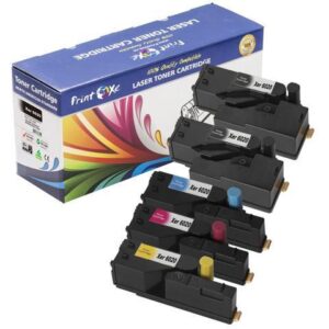 6020 / 6022 / 6025 / 6027 Compatible 5 Toners for Xerox Complete Set + BK ; 2 BK, Cyan Magenta, & Yellow - High Yield