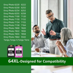 64xl black ink cartridge compatible for hp 64 black ink cartridge for Envy Photo 7858 7855 7155 6255