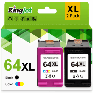 64XL Ink Cartridges Compatible for HP 64 Ink Cartridges for HP Ink 64 Pinter Ink (Black, Tri-Color)