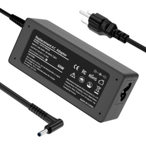 65W for HP Laptop Charger Probook, Envy, Pavilion, Stream, EliteBook, X360 HP Computer Charger Blue Tip Notebook PC AC Adapter Power Cord - 10ft