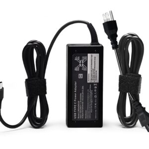 65W USB-C Laptop Charger Compatible with Dell Laptop Charger Latutide 5000 7000/XPS 13 15 5420 5550 5530 7450 7420 2in1 9360 9350,Chromebook 3100 65W Watt Type C AC Power...