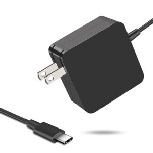 65W USB C Power Adapter, Fiattigear Type C Power PD Wall Fast Charger Compatible with Mac Book Pro, Dell Latitude, Lenovo, Huawei Matebook, HP Spectre, Acer Chromebook and Any...