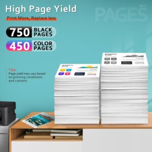 67XL Ink Cartridge Black/Color Combo Pack Replacement for HP Ink 67 67XL, for HP 67 Ink Cartridge, Fit for Envy 6000 6055 6400 6455 DeskJet 2855e 2700 2700e 2755 2755e 2752 4152...
