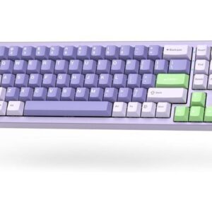 75% Gaming Keyboard, Aluminum Alloy Shell Wireless Mechanical Keyboard Bluetooth/2.4G/Wired Hot Swappable White Jade Switches, Gasket Mounted RGB