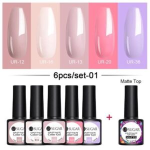 7ml Lucky Color 79 Colors UV Gel Nail Polish Long-lasting Gel Lacquer UV LED Lamp Base Top Coat Semi Permanent Varnish