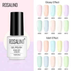 7ml Soak Off Macaron Color Nail Pastel Gel Bright For Nail Art Design LED/UV Lamp Gel Varnish Nail Art Nail Polish