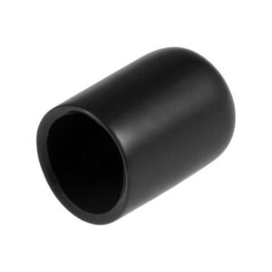 80pcs Rubber End Caps 11mm ID Vinyl Round End Cap Cover Screw Thread Protectors Black