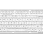82 Key Wireless Hot Swappable Mechanical Gaming Keyboard with Transparent Keycaps,BT5.0/2.4G/USB-C, Gasket Mount Keyboard,for Windows/Mac (Crystal Ice