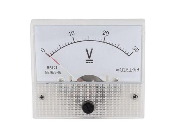 85C1 Class 2.5 Accuracy DC 0-30V Range Analog Voltmeter Volt Meter White 85C1 Class 2.5 Accuracy DC 0-30V Range Analog Voltmeter Volt Meter White