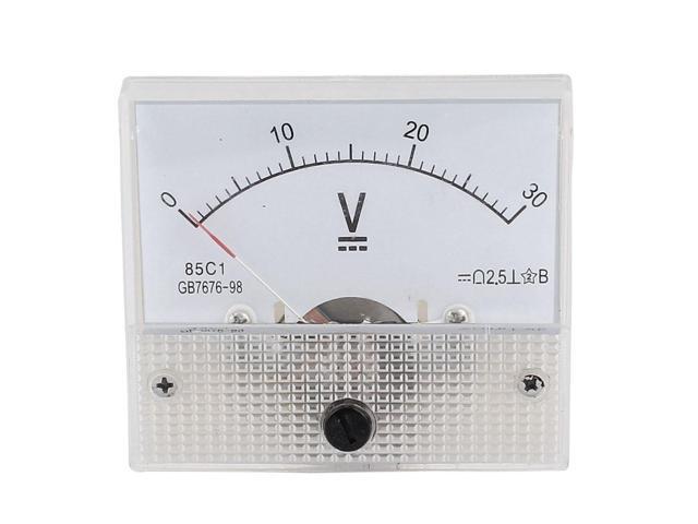 85C1 Class 2.5 Accuracy DC 0-30V Range Analog Voltmeter Volt Meter White