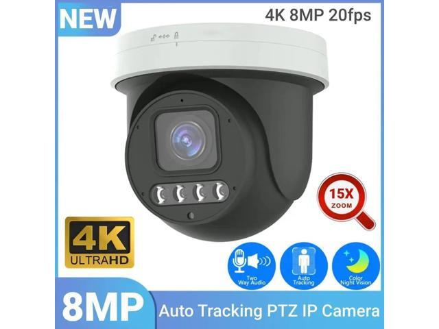 8MP 4K YouTube Live Streaming 15x Zoom Speed Dome PTZ IP POE Camera 2Way Audio 20fps