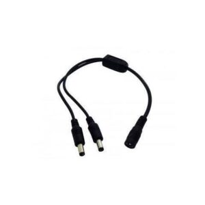 90509 - CAMERA POWER SPLITTER CABLE. 1 FEM TO 2 MALE/2.1X5.5MM