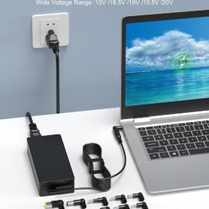 90W Universal Laptop Charger Replacement for HP Lenovo Dell Acer Asus Toshiba Geteway IBM Fujitsu Notebook Ultrabook Chromebook Computer Charger AC Adapter Power Cord with 16 Tips