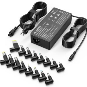 90W Universal Laptop Charger Replacement for HP Lenovo Dell Acer Asus Toshiba Geteway IBM Fujitsu Notebook Ultrabook Chromebook Computer Charger AC Adapter Power Cord with 16 Tips