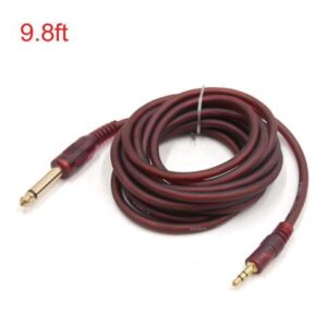 9.8ft Length 1/8 Inch Male to 1/4 Inch Male TRS Car Stereo Audio Cable Amplifier Cord