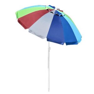 9ft Wooden Patio Umbrella 8 Ribs Outdoor Garden Parasol Beach Sunshade Easy Tilt