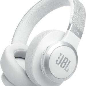 JBL Live 770NC Wireless Over-Ear Headphones - Noise Cancelling, 65H Battery (White)