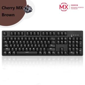 A-jazz AK535 N-key Rollover Ergonomic Design,Cool Exterior USB Wired Cherry MX Brown Mechanical Gaming Keyboard For Office And Game, White