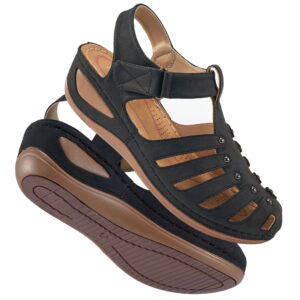 Ablanczoom Womens Sandals Closed Toe Ankle Strap Comfort Summer Flats Sandals for Women Shoes