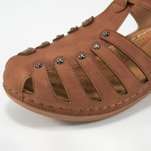 Ablanczoom Womens Sandals Closed Toe Ankle Strap Comfort Summer Flats Sandals for Women Shoes