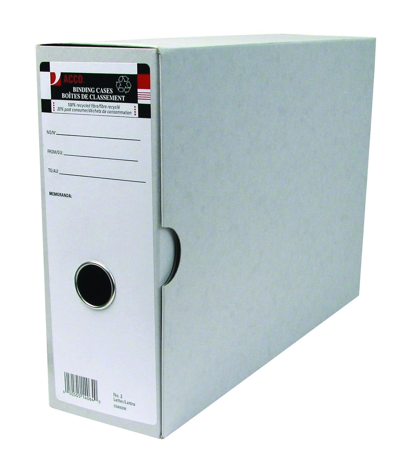 ACCO No. 2 Letter Size Binding Cases, 3.5-Inch Arch Capacity, 12.5 x 3.5 x 9-Inch, Pack of 6 Cases (5050514064)
