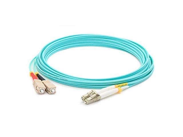 AddOncomputer.com 9m Laser-Optimized Multi-Mode fiber (LOMM) Duplex SC/LC OM3 Aqua Patch Cable