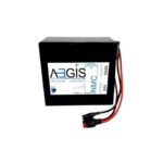 Aegis Battery 24V 20Ah NMC Lithium Battery + Charger. State of the art rechargeable battery pack made w/18650 Li-Ion cylindrical cells great for