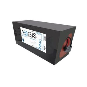Aegis Battery 72V 50Ah Li-Ion Battery + Charger is a state of the art rechargeable battery pack made with 18650 Li-Ion cylindrical cells. For ebikes,