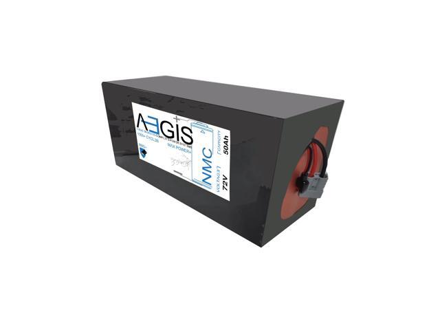 Aegis Battery 72V 50Ah Li-Ion Battery + Charger is a state of the art rechargeable battery pack made with 18650 Li-Ion cylindrical cells. For ebikes,