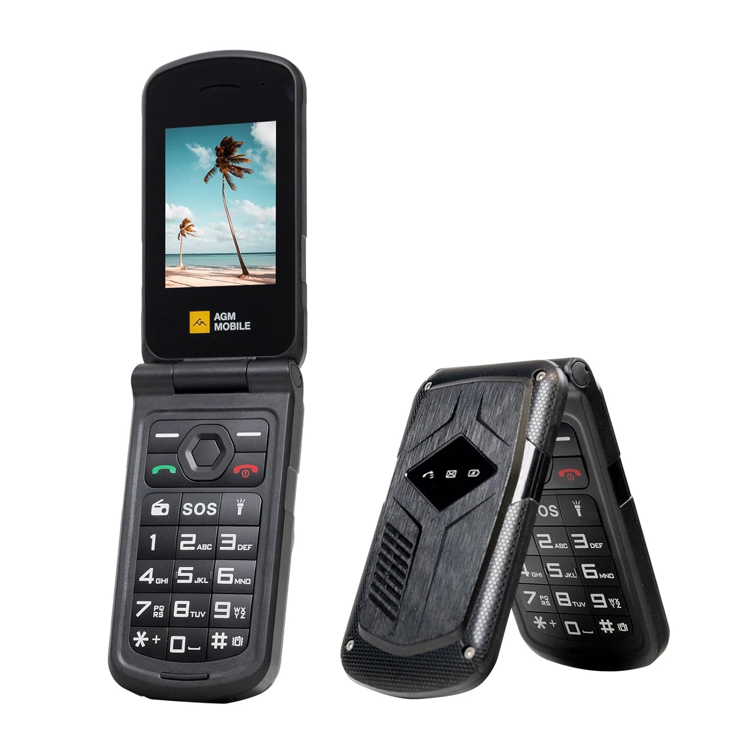 AGM M10 Rugged Basic Flip Phone, 4G Feature Cell Phone, Simple Mobile Phones, Waterproof & Drop-Proof, Pocket-sized, SOS Button, Speed Dial, 98dB Speaker, Large Fonts & Big...