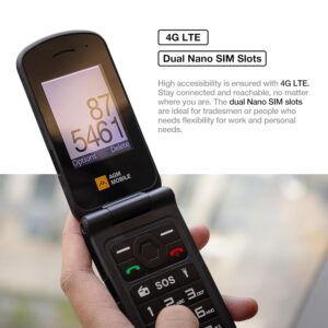 AGM M10 Rugged Basic Flip Phone, 4G Feature Cell Phone, Simple Mobile Phones, Waterproof & Drop-Proof, Pocket-sized, SOS Button, Speed Dial, 98dB Speaker, Large Fonts & Big...