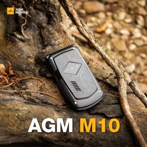 AGM M10 Rugged Basic Flip Phone, 4G Feature Cell Phone, Simple Mobile Phones, Waterproof & Drop-Proof, Pocket-sized, SOS Button, Speed Dial, 98dB Speaker, Large Fonts & Big...