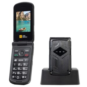 AGM M10 Rugged Basic Flip Phone, 4G Feature Cell Phone, Simple Mobile Phones, Pocket-sized, Waterproof & Drop-Proof, Speed Dial, SOS Button, 98dB Speaker, Large Fonts & Big...