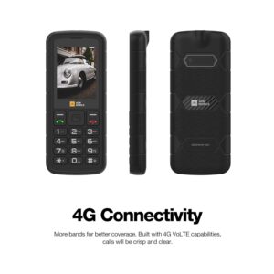 AGM M9 Rugged Feature Phone, 4G Basic Cell Phone, Simple Mobile Phones, IP68 & IP69K Waterproof, Drop-Proof, Large Buttons, Large Fonts, Speed Dial, 3 Card Slots, FM Radio,...