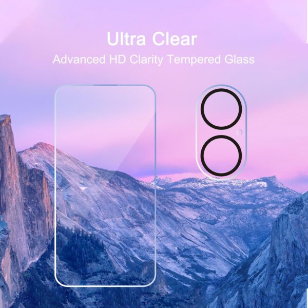 Ailun 3 Pack Screen Protector for iPhone 16 Pro [6.3 inch] + 3 Pack Camera Lens Protector with Installation Frame,Case Friendly Tempered Glass Film,[9H Hardness] - HD
