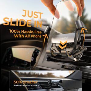 AINOPE Phone Holder for Car Vent 2025 Gravity Air Vent Car Phone Holder Mount for iPhone 16 Pro Max with Vent Clip Hand Free Cell Phone Car Mount for iPhone 16 Plus Samsung S25...