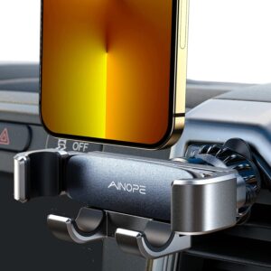 AINOPE Phone Holder for Car Vent 2025 Gravity Air Vent Car Phone Holder Mount for iPhone 16 Pro Max with Vent Clip Hand Free Cell Phone Car Mount for iPhone 16 Plus Samsung S25...