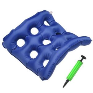Air Inflatable Seat Cushion with Pump Square Seat Pad Anti Bedsore Pain Relief for Wheelchair Home