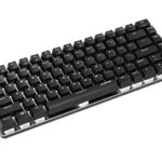 AJazz AK33 82 Keys Mechanical Gaming Keyboard Suitable for Office and Gaming White Lighting Blue Switches Black