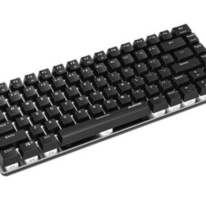 AJazz AK33 82 Keys Mechanical Gaming Keyboard Suitable for Office and Gaming White Lighting Blue Switches Black