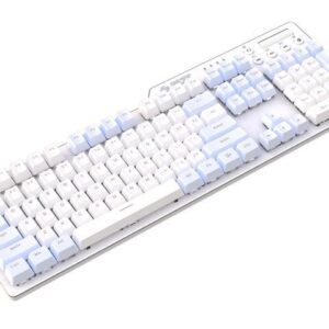 AJAZZ AK35i Three-Mode Connection Mechanical Game Keyboard Is Suitable For Office And Game Blue Switch White Blue