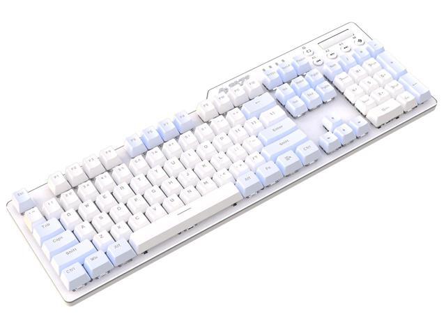 AJAZZ AK35i Three-Mode Connection Mechanical Game Keyboard Is Suitable For Office And Game Blue Switch White Blue