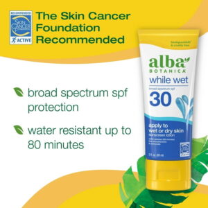 Alba Botanica While Wet Sunscreen Lotion SPF 30, 3 fl oz