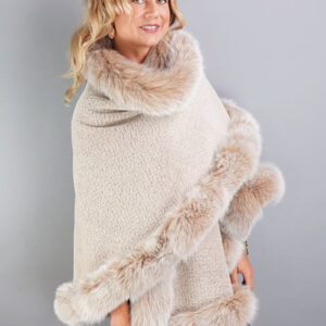 Alpaca Blend Medium Cape- Beige